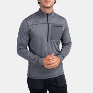 WARROAD Rink Side Mens 1/4 Zip Long Sleeve Shirt Hockey Breathable Size Small